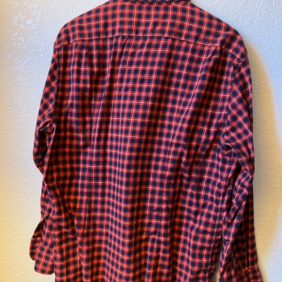 J. Crew red & blue flannel long sleeve - XL slim - Picture 2 of 4